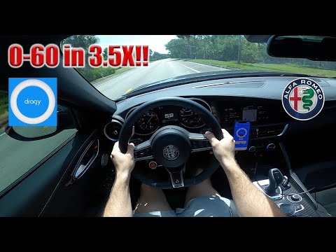 2021 Alfa Romeo Giulia Quadrifoglio 0-60 MPH Test With Dragy (Shocking result)