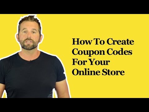 Part of a video titled How To Create Coupon Codes For Your Online Store - YouTube