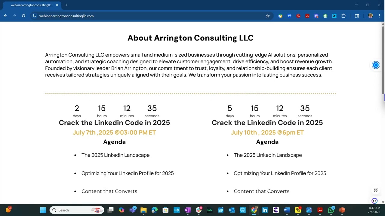 Unlock Your LinkedIn Potential  Join My Optimization Webinar! 🚀