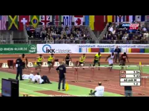 Düsseldorf Meeting 2015 - Lawrence Clarke 7.63 - Men's 60 Metres Hurdles Final