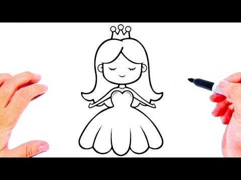 Dessin facile | comment dessiner une princesse facile | Dessin kawaii | Dessins facile a faire