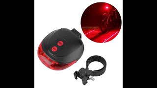 Велосипедний габарит STOP DW-681-5LED + 2LASER, Waterproof, 2хAAA