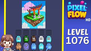 Pixel Flow Level 1076 Solution Walkthrough