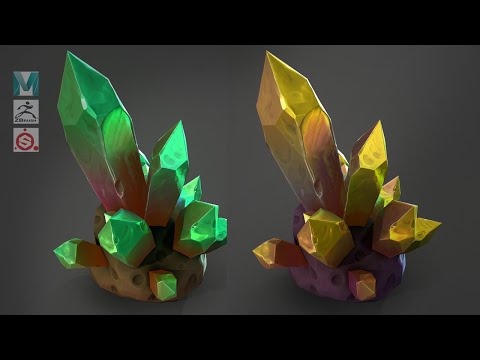 How to Make Stylized Crystals with Maya, Zbrush, and Substance Painter