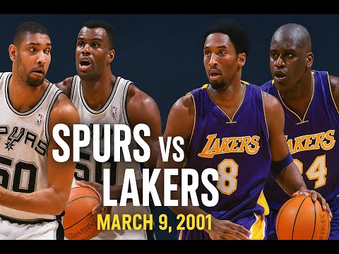 03/09/2001 San Antonio Spurs vs. Los Angeles Lakers Kobe Bryant Full game