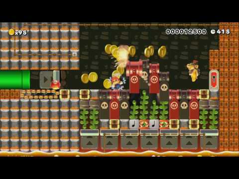 World 4-4: Junior's Hammer Lair! by †T7WDavid† ~ SUPER MARIO MAKER ~ NO COMMENTARY 1AR