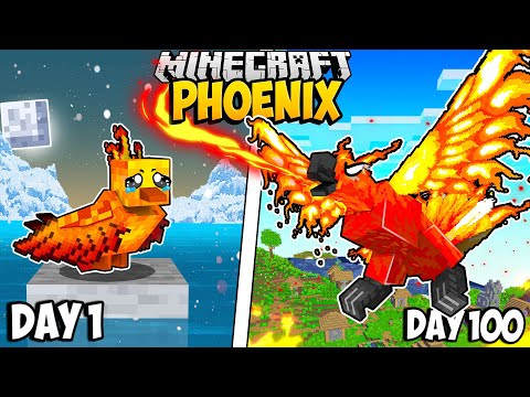 I Survived 100 Days as a PHOENIX in Minecraft