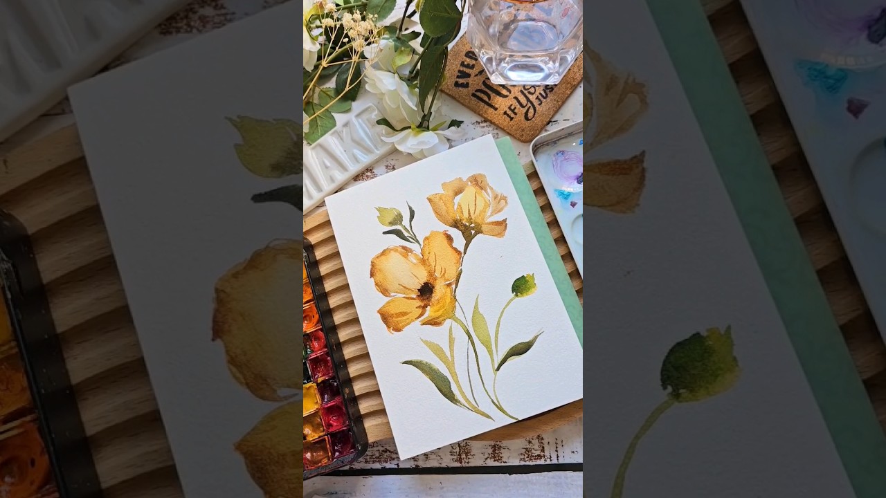 Simple Loose Watercolor Flower