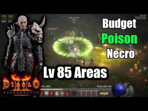 Budget Poison Necromancer Gameplay Level 85 Areas - Diablo 2 Resurrected 1440p