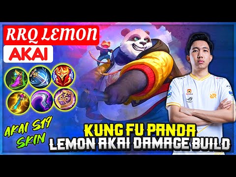 The Kung Fu Panda, RRQ LEMON Akai Damage Build [ RRQ Lemon Akai ] Biru - Mobile Legends
