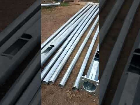 5 meter gi tubular pole, section thickness: 2 mm