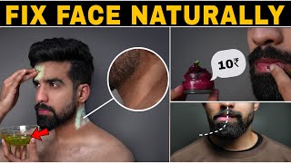FIX Your Face NATURALLY| Attractive face | Lip Colour| Red Lips Remove Tanning| Asymmetrical Face