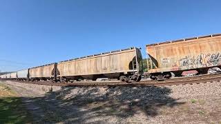 Norfolk Southern grain train 45V Northbound in Rockwood Tennessee