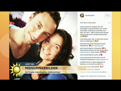 Se hur kändisarna firade midsommar - Nyhetsmorgon (TV4)