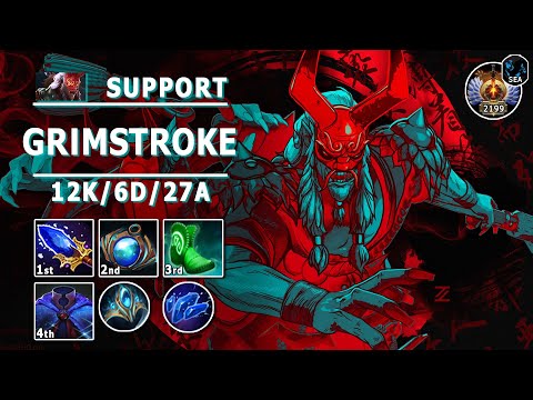 Grimstroke Hard Support | 7.31d | Pos 5 Grim Fast Aghanim Build | Dota 2 Immortal Gameplay