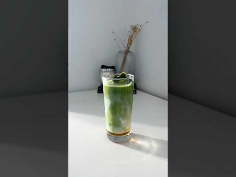 Matcha Latte| drink ASMR | #homecafe #matcha #shortsfeed #asmrsounds #asmr