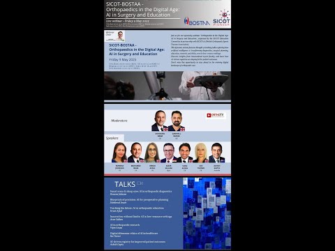 SICOT-BOSTAA Webinar: Orthopaedics in the Digital Age – AI in Surgery and Education