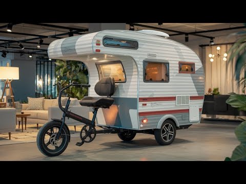 Retro Electric Micro-Camper: The Ultimate E-Bike RV Conversion 3 Wheel 
