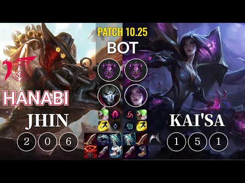 TLN Hanabi Jhin vs Kai'Sa Bot - KR Patch 10.25