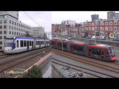 HTM trams Den Haag Centraal en Laan van NOI in 2019