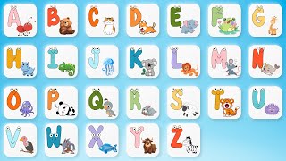 🐻📚 Learn English Alphabet Through Animals 🐶🐘 | Learn Alphabet with Animals 🦁🐒 | Oh Vui Kids
