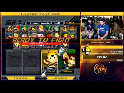 Smash the Record 2015 - Melee Low Tier Grand Finals - Liquid Hungrybox vs Articanus