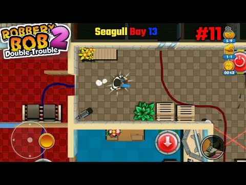 Robbery Bob 2 Seagull Bay Level 13 with 3-stars 🌟 #11