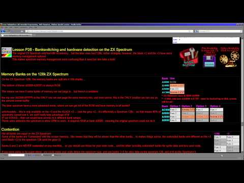 Learn Z80 Assembly - Lesson P26 - Bankswitching and hardware detection on the ZX Spectrum