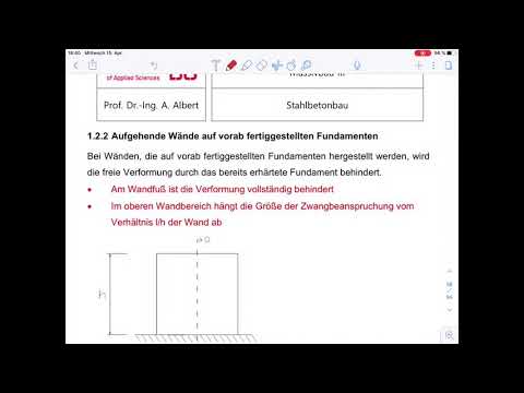 Solid Construction 3, Lecture 6, Restraint forces in walls on pre-existing foundations