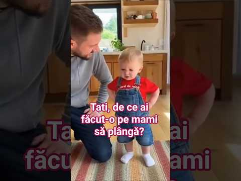 Tati, de ce ai făcut-o pe mami să plângă? #shorts #viral #funny #baby #romania #viralvideo