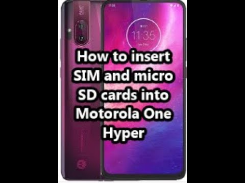 How to insert SIM and micro SD cards into Motorola One Hyper