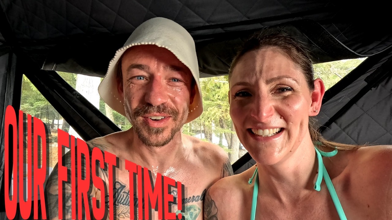 Wood Fired Sauna Tent at Home and Polar Plunge