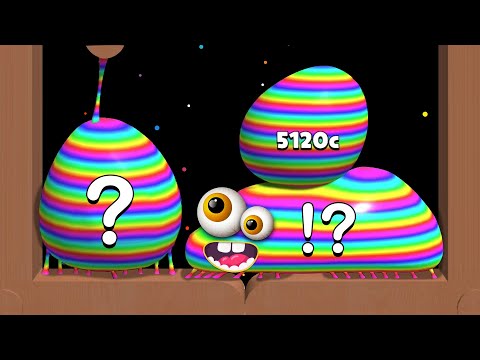 Blob Merge 3D All 'Rainbow' Blobs | 2048 Merges Android Gameplay World Record