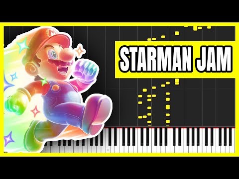 Starman Jam - Super Mario Bros. [Piano Tutorial] (Synthesia) // Zebeldarebel