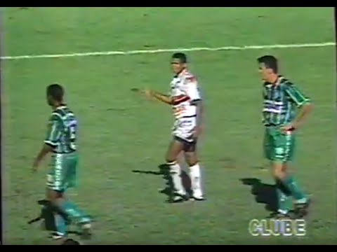 BOTAFOGO-SP 0x8 PALMEIRAS - Campeonato Paulista Série A1 1996 - trechos - TV Clube (Band)