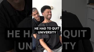 He had to quit university because of his back pain…