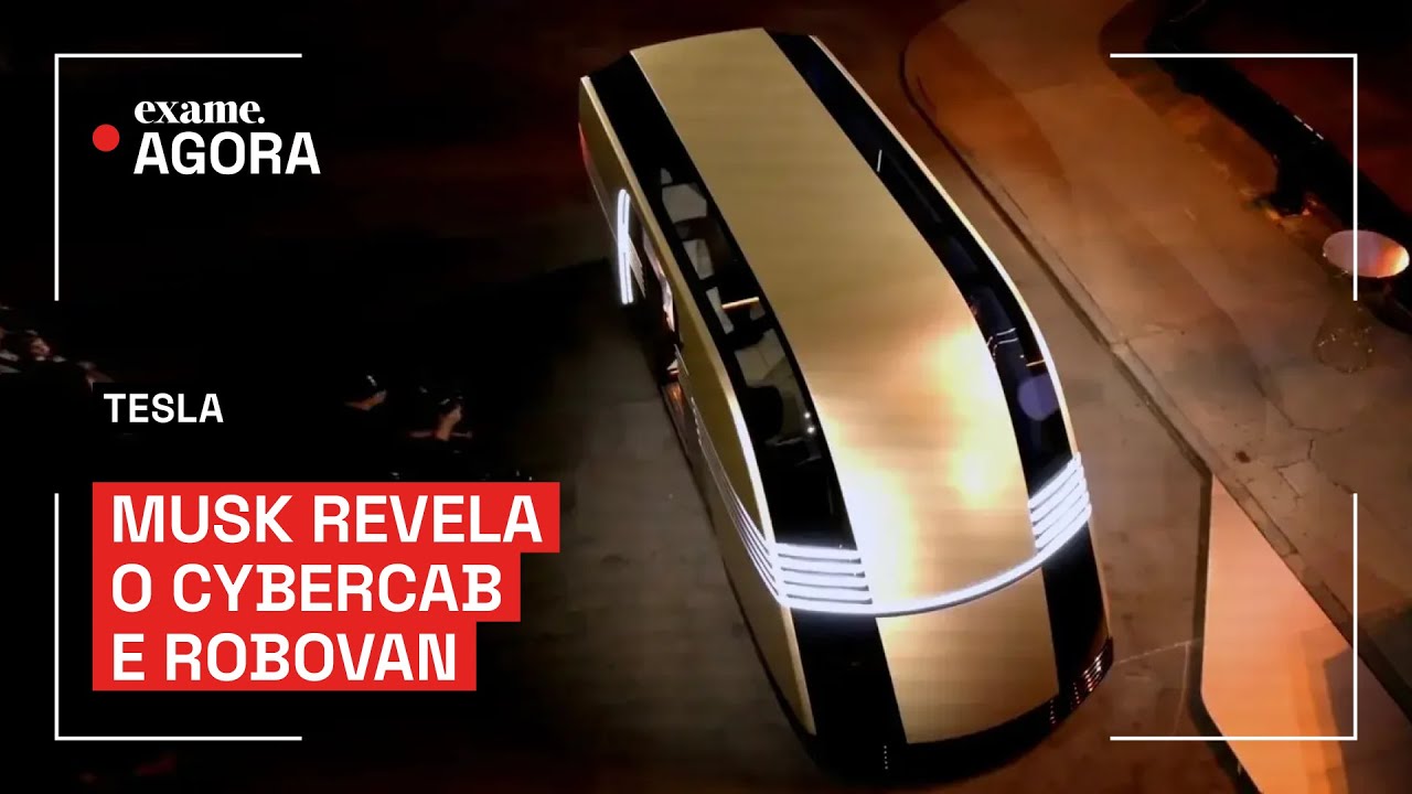 Elon Musk revela o Cybercab e Robovan, os robotáxis autônomos da Tesla