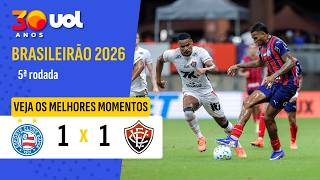 BAHIA 1 X 1 VITÓRIA | LEÃO FAZ GOLAÇO, MAS LEVA EMPATE | MELHORES MOMENTOS DO BA-VI | BRASILEIRÃO