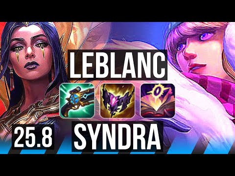 LEBLANC vs SYNDRA (MID) | Legendary, Rank 14 LeBlanc | TR Challenger | 25.8