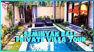 tour of the most beautiful private villa with pool in seminyak bali 🏝️ ONLY $107