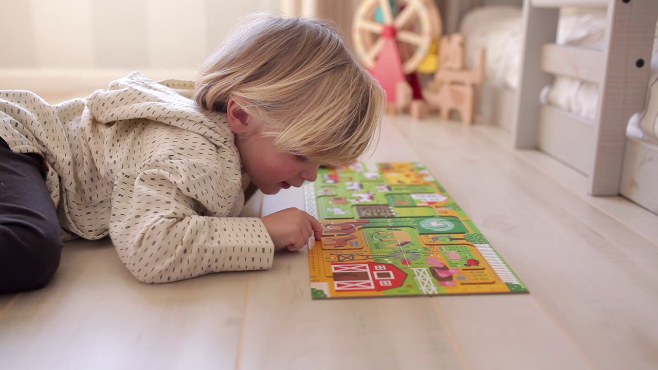 Petit Collage Bludiště a puzzle Farma