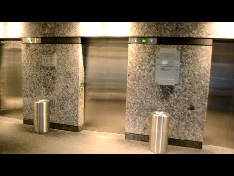 OLD OTIS ELEVATOR IN HIGH RISE OFFICE BUILDING