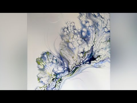 'Avalon' ~ Acrylic Pour ~ Delicate Dutch Pour With Satin Enamel (142)