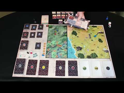 Omens of Destiny - Fantasy Adventure Boardgame - Setup for Play