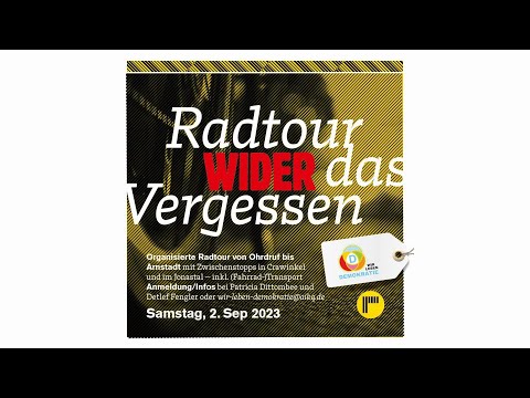 Radtour wider das Vergessen   siehe Beschreibung