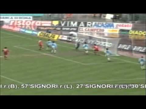 Serie A 1995-1996, day 20 Lazio - Bari 4-3 (2 Protti, 3 Signori, Andersson, Boksic)
