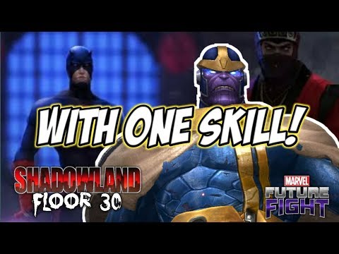 Marvel Future Fight: Thanos VS Shadowland Floor 30 [WITH ONE SKILL, USED ONCE!]