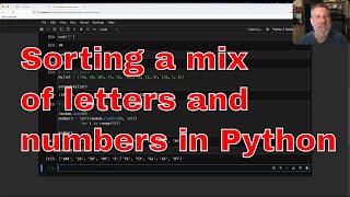 Sorting a mix of letters and numbers in Python