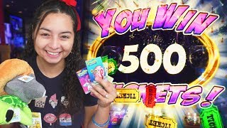 We won more Jackpots than we expected at Dave & Buster's!