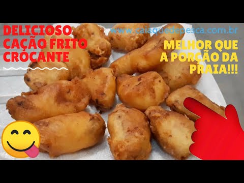 CAÇÃO FRITO COM CASQUINHA CROCANTE - Dica do Pescador - Delicioso! Fácil de Fazer!